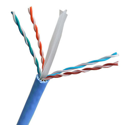 PVC 절연제 Cat6a 랜 케이블 500Mhz TIA568 C.2 구리 CCA 지휘자 파랑