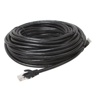 CMG 모듈 플러그 연결기와 검은 LSZH UTP Cat6a 랜 케이블