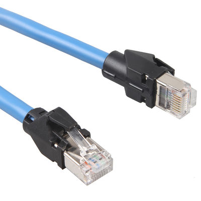 Cat6a S/FTP Ethernet 케이블 6 피트  RJ45 네트워크 코드는 산업적 바퀴멈추개 사슬 네트워크 케이블을 메웁니다