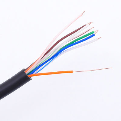 구리 24AWG 접속 코드 Cat 5e, BC7/0.2 PVC 재킷 UTP Cat5e 패치 케이블