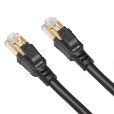 실용적인 OEM 기가비트 이더넷 Cat8 패치 케이블 S/FTP 40Gbps 2000MHZ