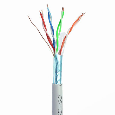 UL FTP 이더넷 Cat5e 랜 케이블 24AWG BC 0.5 밀리미터 PVC 재킷 4 쌍 305m