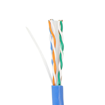 실내를 위한 순동 이더넷 Cat6 랜 케이블 1000 Ft CU 4PR 23AWG 0.57 밀리미터