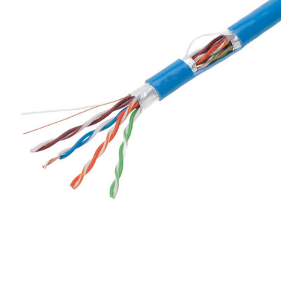 실용적 순동 Cat6 케이블, 0.57 밀리미터 CAT6 FTP 케이블을 청색화합니다