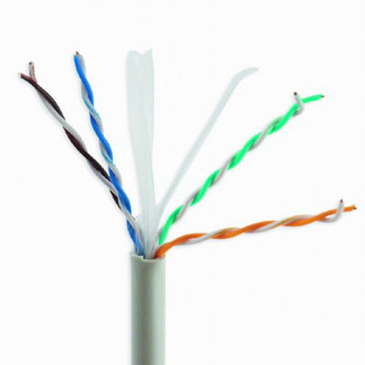 CU 4 pr 0.55 밀리미터 순동 LSZH CAT6 케이블인 실내 회색 패치 코드 UTP Cat 6