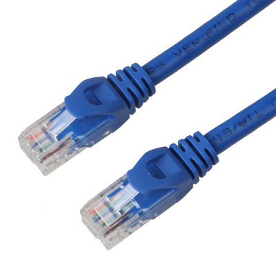 8P8C 연결기와 24AWG 푸른 Cat6 패치 코드 BC7/0.2 UTP PVC 재킷