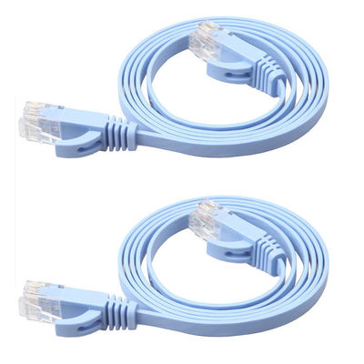 컴퓨터를 위한 평평한 Cat8 Cat7 Cat6 패치 코드 1Gbps 솔리드 하이 고속