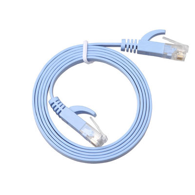 컴퓨터를 위한 평평한 Cat8 Cat7 Cat6 패치 코드 1Gbps 솔리드 하이 고속
