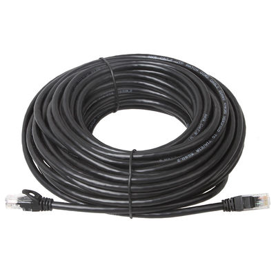 기가비트 이더넷 650MHz 100W 포 RJ45 UTP를 위한 검은 Cat6 Cat6a 패치 코드