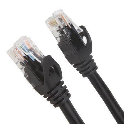 기가비트 이더넷 650MHz 100W 포 RJ45 UTP를 위한 검은 Cat6 Cat6a 패치 코드