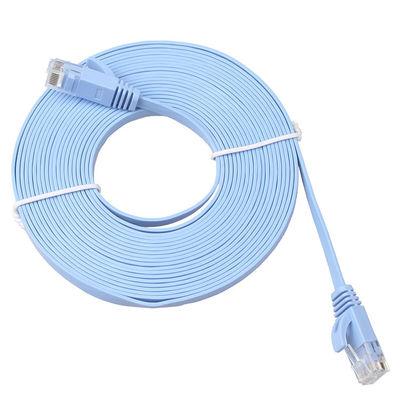 실용적인 오래가는 호리호리한 평평한 Cat6a 패치 코드 고속도 기가비트