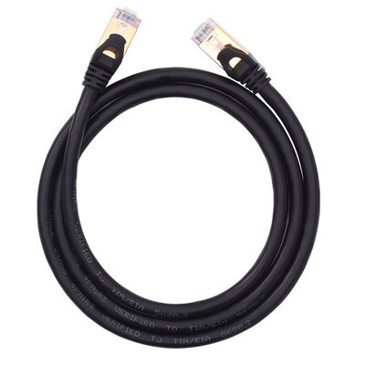 10 기가비트 Cat6a는 패치 케이블 STP RJ45 100W 포 스테이블을 보호했습니다