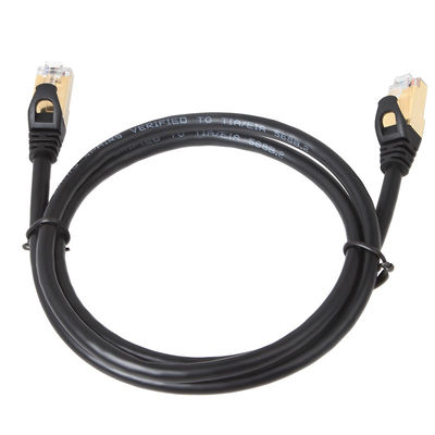 10 기가비트 Cat6a는 패치 케이블 STP RJ45 100W 포 스테이블을 보호했습니다