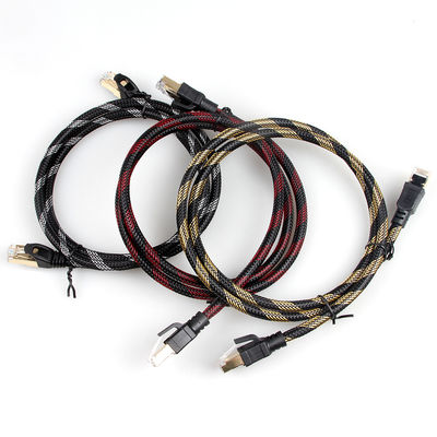 RJ45 연결기와 나일론 꼰 보호해야 하는 Cat7 랜 케이블 S/FTP BC 네트워킹