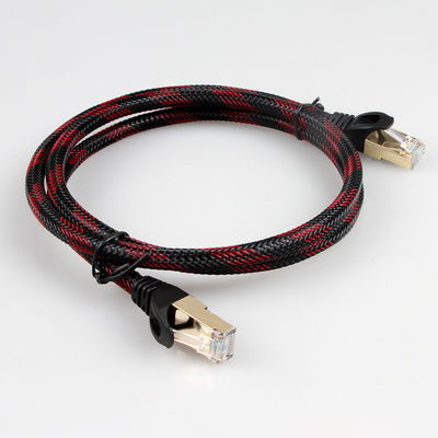 RJ45 연결기와 나일론 꼰 보호해야 하는 Cat7 랜 케이블 S/FTP BC 네트워킹