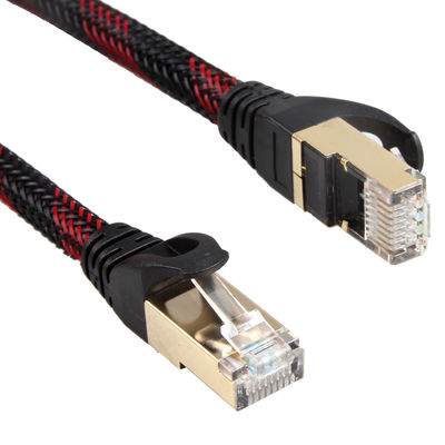 RJ45 연결기와 나일론 꼰 보호해야 하는 Cat7 랜 케이블 S/FTP BC 네트워킹