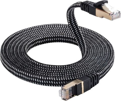 나일론 꼰 Cat7 패치 코드 비바람에 견디는 고속도 10Gbps