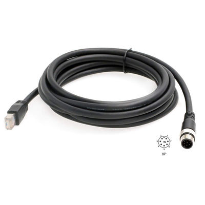 ROHS Cat6 산업용 이더넷 케이블 M12 Ｄ 필드버스 센서를 위해 RJ45에 8개 핀을 암호화합니다