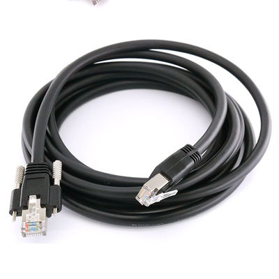 잠금 나사 그라이즈와 Cat6A 카메라 산업용 이더넷 케이블 S/FTP RJ45 8P