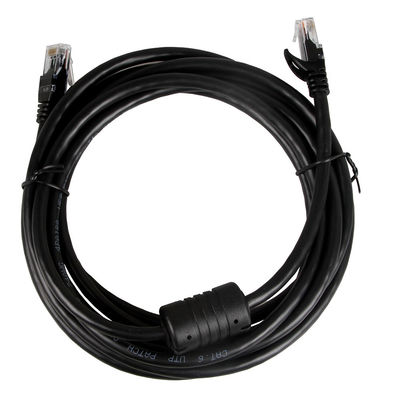 24AWG 검은 Ethernet 케이블 고양이 6, RJ45 연결기 100 Ft 이더넷 코드