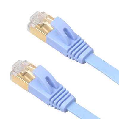4 Ft Cat6 평평한 이더넷 LAN 케이블은 금 보호해야 하는 스네그리스 Rj45 연결기로 파래집니다
