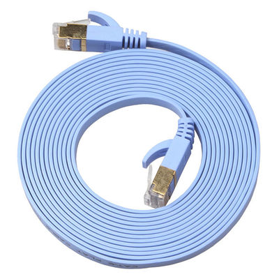 4 Ft Cat6 평평한 이더넷 LAN 케이블은 금 보호해야 하는 스네그리스 Rj45 연결기로 파래집니다