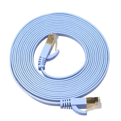 4 Ft Cat6 평평한 이더넷 LAN 케이블은 금 보호해야 하는 스네그리스 Rj45 연결기로 파래집니다