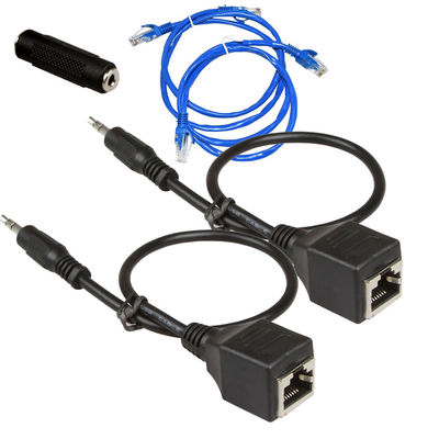 여성 Cat5 Cat6에 대한 3.5 밀리미터 맞춘 와이어 조립체 RJ45 수컷들 1/8명 &quot;