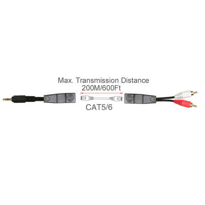 RCA 오디오 신호 3.5 MM 스테레오 케이블 빨간 화이트 색은 Cat5 Cat6 Cat7 Cat8에 적합합니다