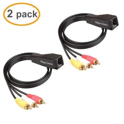 RJ45 어댑터에 대한 안정적 여성 3 RCA 오디오 연장 케이블, 다목적 RCA