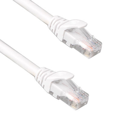 RJ45 연결기와 하얀 UTP Cat6 패치 코드 24AWG 7/0.2 PVC LSZH 재킷
