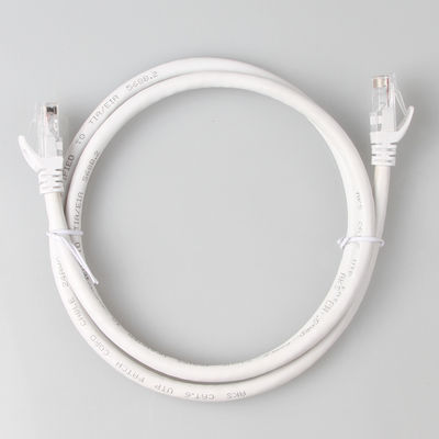 RJ45 연결기와 하얀 UTP Cat6 패치 코드 24AWG 7/0.2 PVC LSZH 재킷