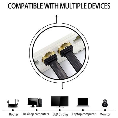 극단적 가는 RJ45 Cat7 패치 코드 플랫 네트워크 Cat5e CAT6 LSZH 재킷