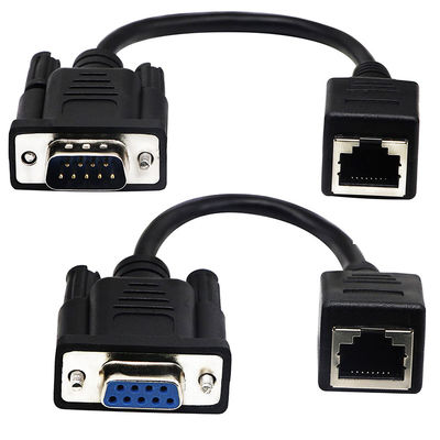 RS232 케이블, DB9 9 핀 산업용 이더넷 케이블 조립에 대한 Cat5 Cat6 RJ45
