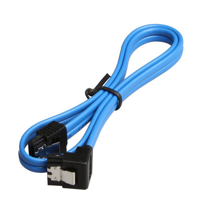 90 급 플러그에 일직선형의 록킹 래치와 푸른 실용적 SATA 3 6GB Ｓ 케이블
