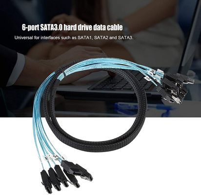 서버를 위한 여성 분배기 배선 장비 케이블 6Gbps SATA 3세 HDD 7 핀 내지 7 핀