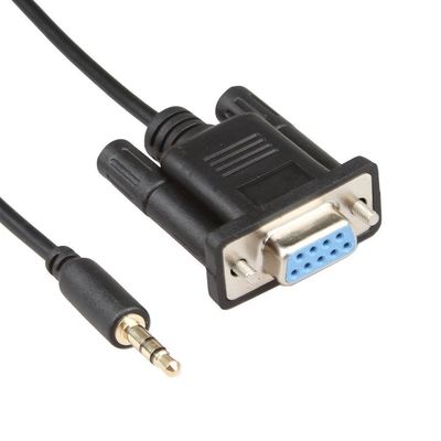 안정적인 DC 3.5 밀리미터에 대한 검은 RS232 배선 장비 케이블 DB9Pin 여성