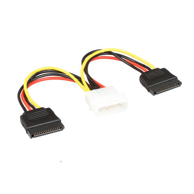 2에 대한 OEM SATA 동력선 장비 케이블 SATA 1 내지 2시 4분 핀 몰렉스 콘넷터