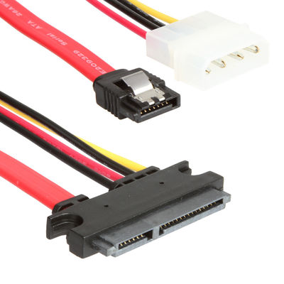 SATA 7Pin+4Pin에 대한 ROHS SATA 3세 데이터 와이어 장비 케이블 SATA 7+15Pin 22Pin