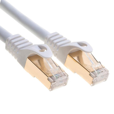 0.5-90m RJ45 접속 코드, 두 배 방패 백색 고양이 7 이더네트 케이블