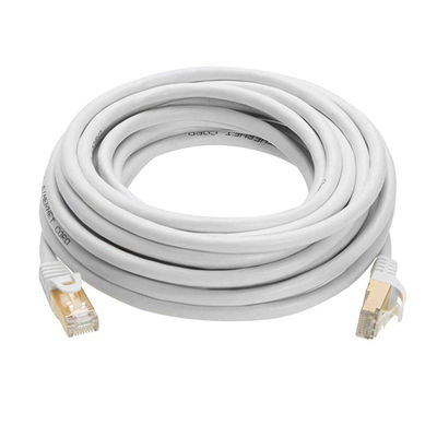 0.5-90m RJ45 접속 코드, 두 배 방패 백색 고양이 7 이더네트 케이블