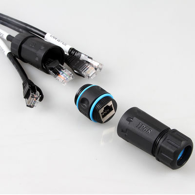 4 가지 남자 RJ45 Cat6a 트렁크 케이블, 1 Cat 6a Ethernet 케이블에서 4를 방수 처리합니다