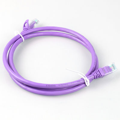 네트워크 LED 디스플레이를 위한 Rj45 자주빛 Cat6a 패치 코드 HDPE 단열재