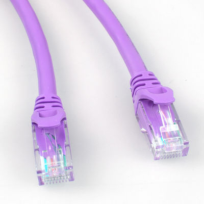 네트워크 LED 디스플레이를 위한 Rj45 자주빛 Cat6a 패치 코드 HDPE 단열재