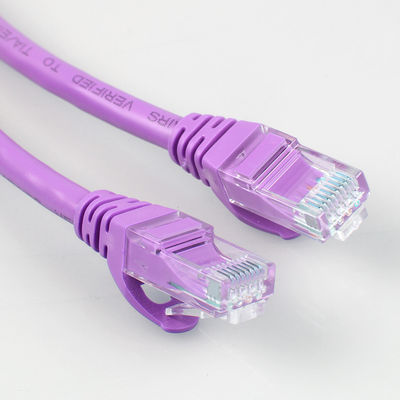 네트워크 LED 디스플레이를 위한 Rj45 자주빛 Cat6a 패치 코드 HDPE 단열재