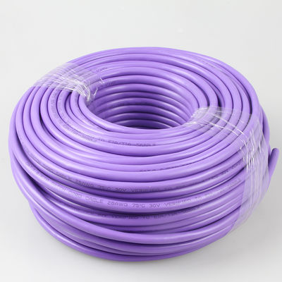 OEM 네트워크 Cat7 랜 케이블 고속도 20Gbps 24AWG BC S/FTP PVC 재킷 4 쌍