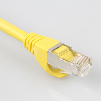 노란 옥외 Cat7 SSTP 케이블, 실제적인 26AWG LSZH 접속 코드