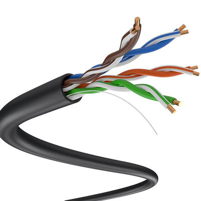 24AWG LSZH 저발연 Cat5e 케이블, 제로 할로겐 Cat5e 외부 케이블 305m