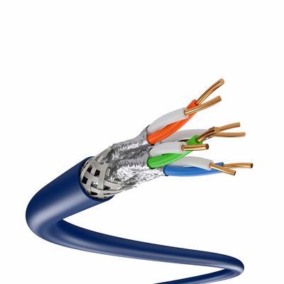 SFTP 야외 Cat7 랜 케이블 이중 쉴드 CCA 28AWG 다색