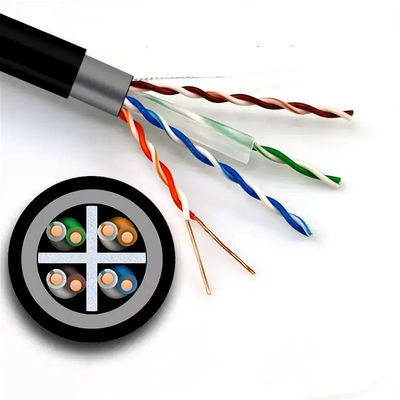 야외인 것을 위한 두배 덮개 Cat6 랜 케이블 UTP 네트워크 순동